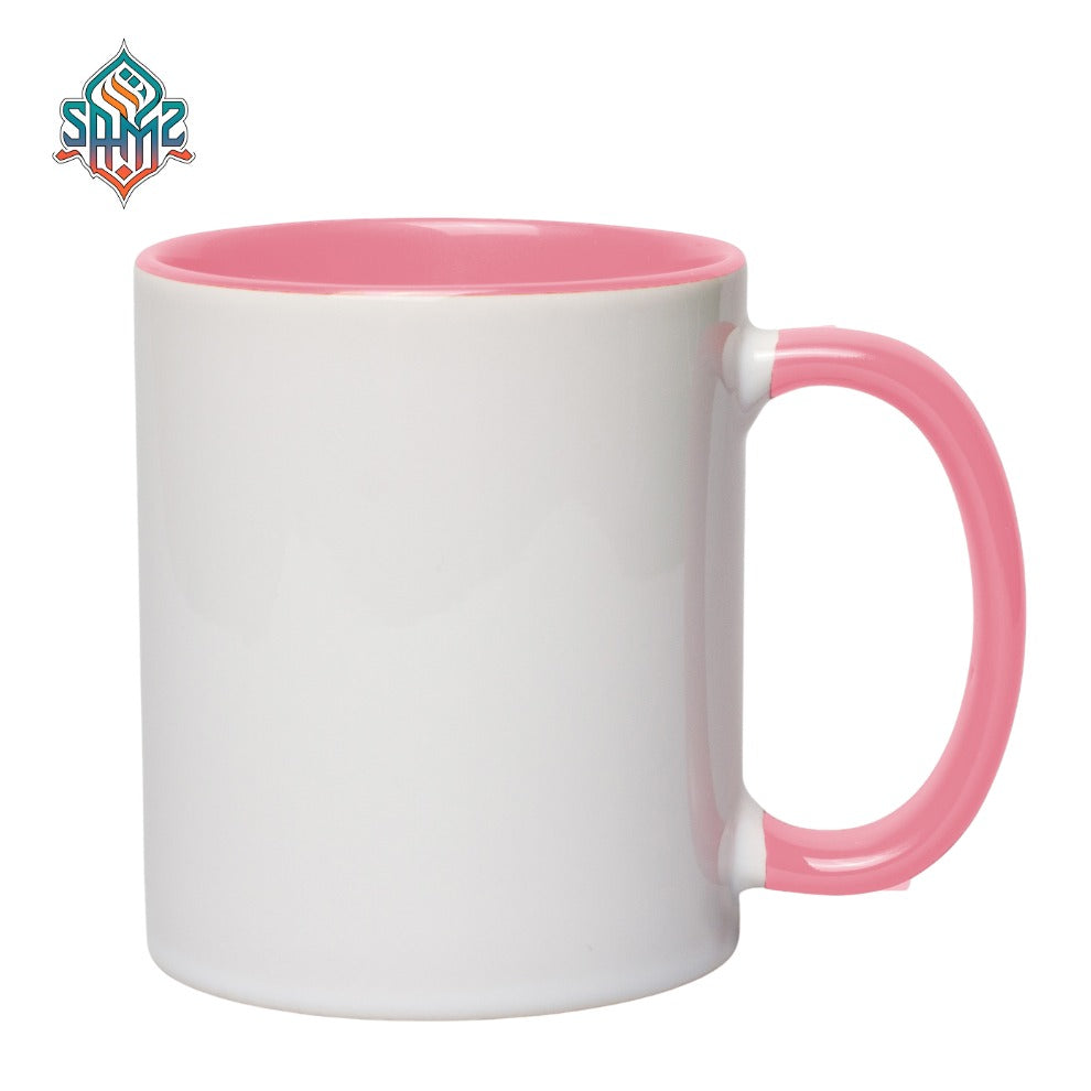 Custom Two Tone Mug 11oz – Personalized Mug with Your Photo, Logo or Text | Colored Handle & Inside Sublimation Mug | Custom Coffee Mug | SAMZ24