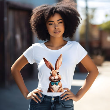Cute Cartoon Rabbit Graphic T-Shirt