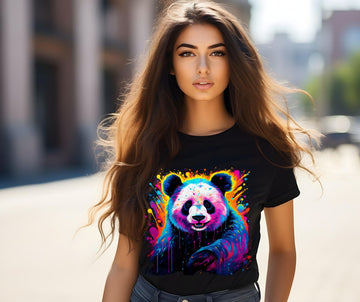 Vibrant Panda Graphic T-Shirt