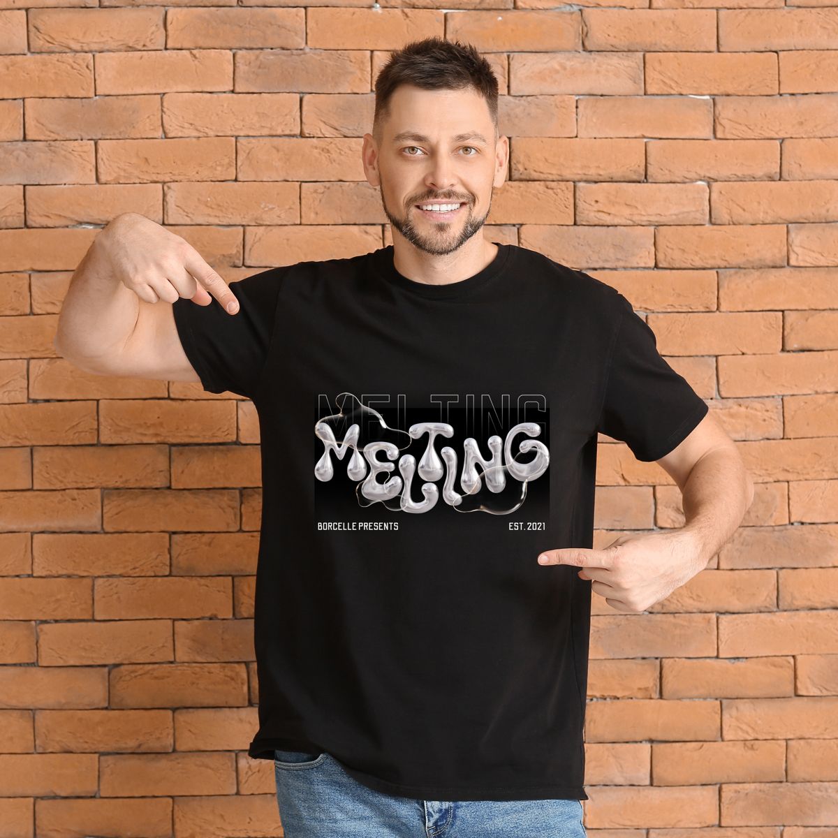 Melting Design T-Shirt
