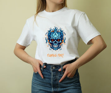 Flaming Fury Skull T-Shirt