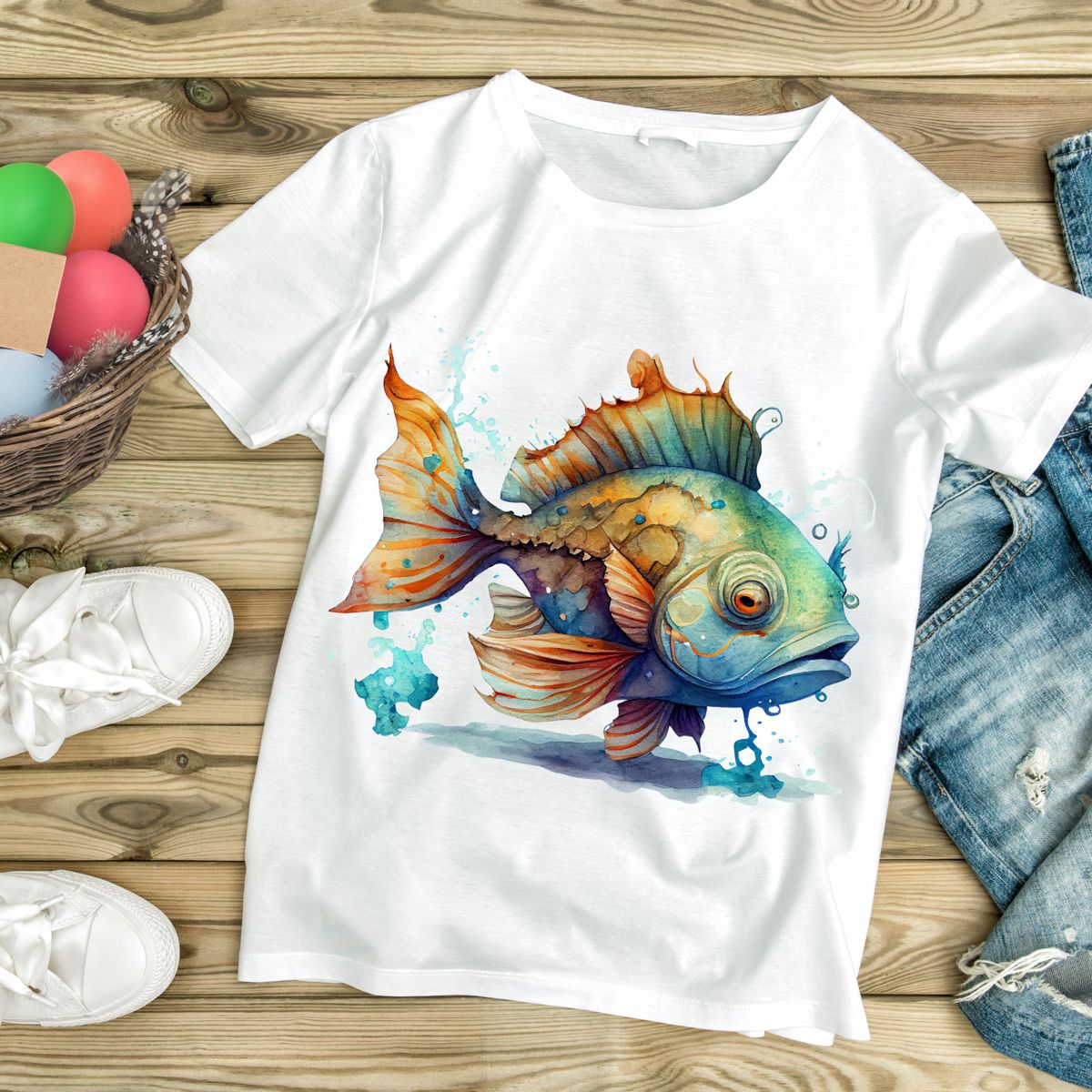 Watercolor Fish T-Shirt